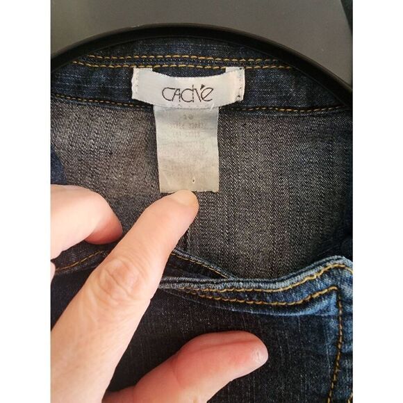 Cache denim zip up jacket size 10 - Picture 4 of 6